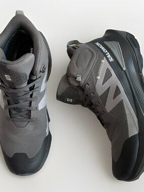 Salomon Elixir Activ Mid GTX Gore-Tex Mens Boot Sz US 10  Gray Black 474568 NWOB